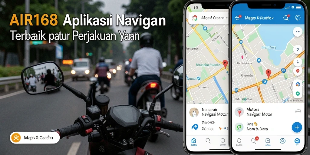 Antarmuka aplikasi AIR168 dengan fitur navigasi motor yang intuitif.