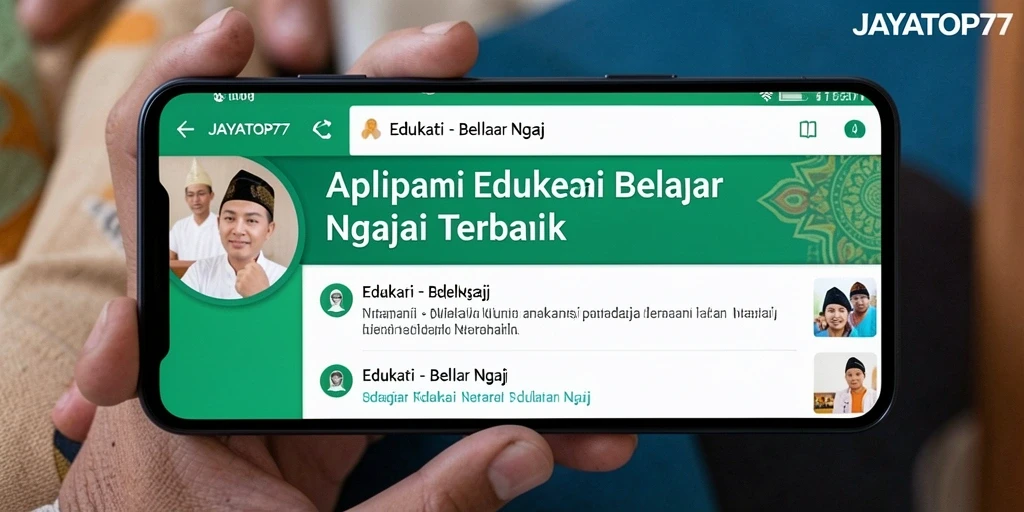 Antarmuka JAYATOP77 menampilkan fitur belajar ngaji yang interaktif dan menyenangkan.