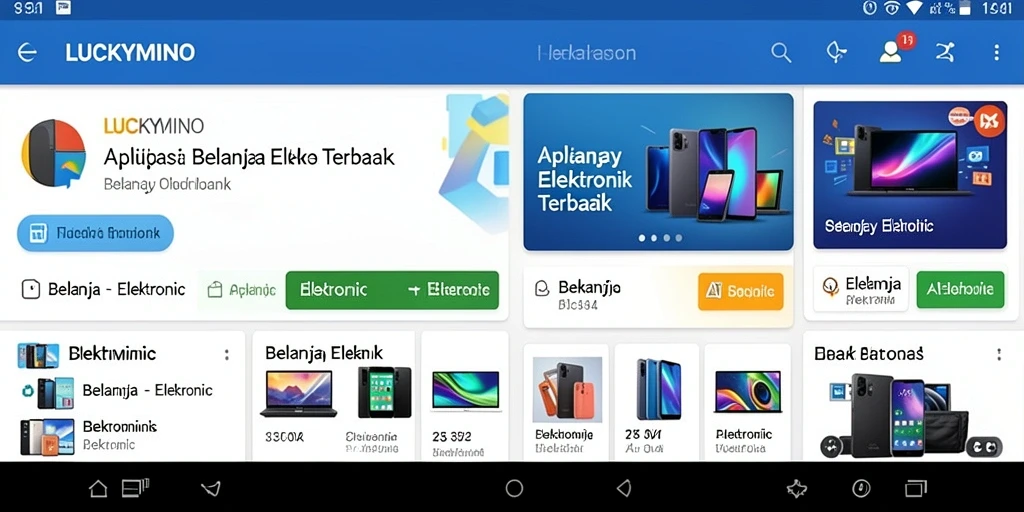Antarmuka aplikasi LUCKYMINO yang modern dan intuitif.