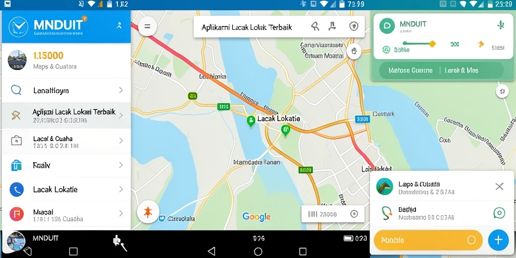 Tampilan antarmuka MNDUIT saat melacak lokasi pengguna secara real-time.