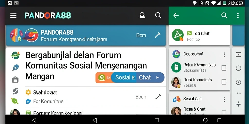 Tampilan antarmuka Forum Komunitas PANDORA88 yang menarik dan interaktif.
