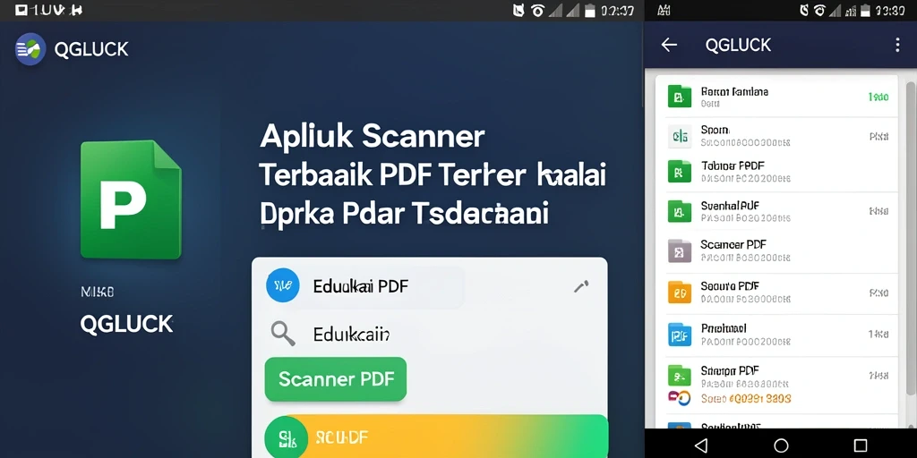 Tampilan antarmuka QGLUCK yang ramah pengguna untuk fungsi Scanner PDF.