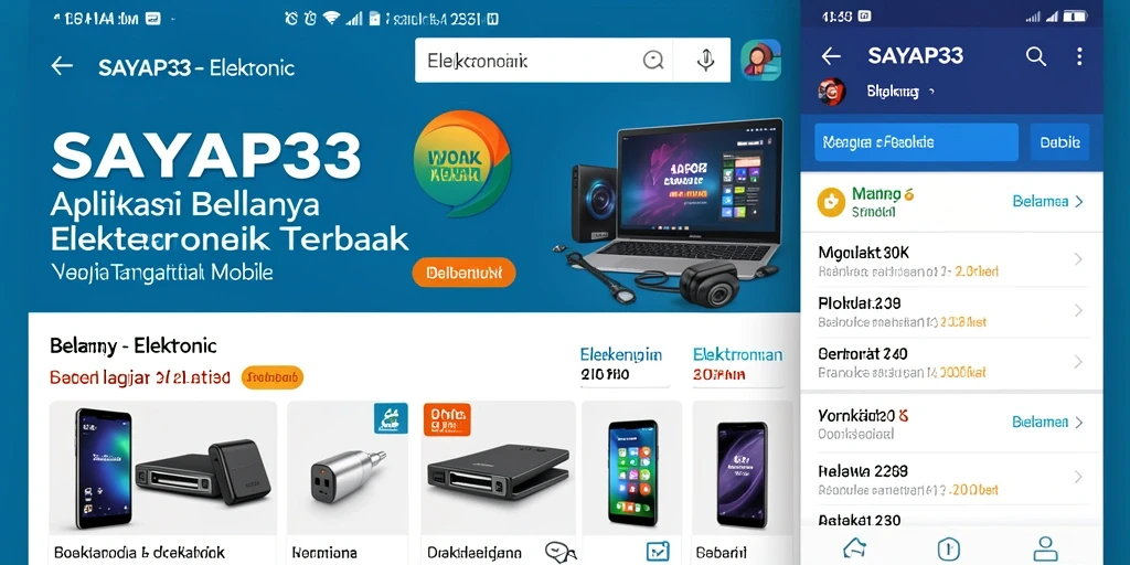 Tampilan antarmuka aplikasi SAYAP33 yang modern dan menarik.