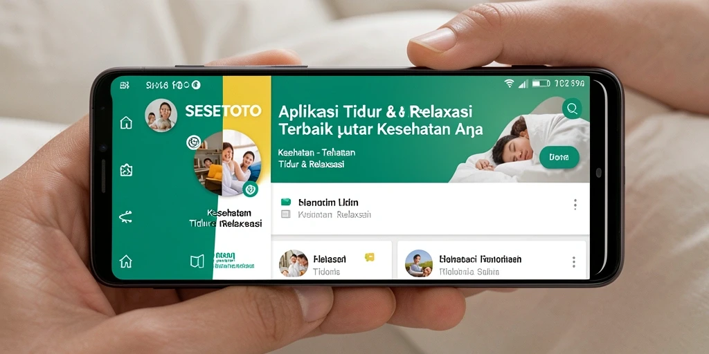 Antarmuka SESETOTO menampilkan pilihan suara dan meditasi yang menenangkan.
