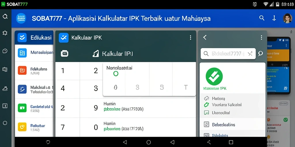 Antarmuka sederhana SOBAT777 untuk kalkulasi IPK yang mudah.
