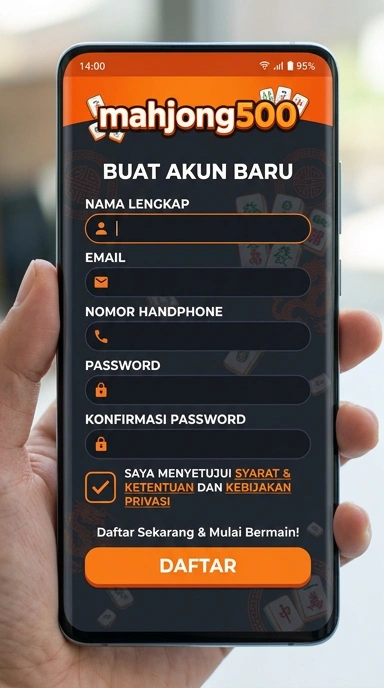 Cara Registrasi Akun Baru Mahjong500 untuk Pemain Android
